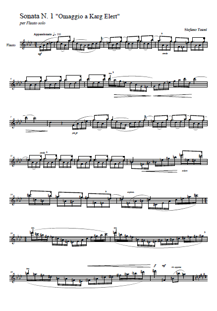 Sonata per flauto N. 1 (trascinato